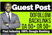 dofollow backlink through SEO guest posting on high da dr