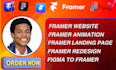 design you a responsive framer website with figma framer