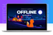 design starting soon, brb, ending, offline screen