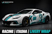 design creative racing vehicle wrap and itasha car wrap livery