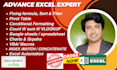 be your microsoft excel expert for vba, macros, formulas, data cleaning