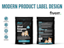 do a modern product label design within 24 hours