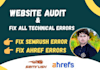 fix semrush audit,ahref errors,moz issues,audit fix and search console issues