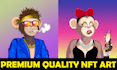 design custom nft art, nft cartoon, nft collection