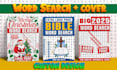 create custom word search puzzle interiors and book covers for KDP in 24hr