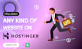design wordpress website on hostinger godaddy siteground squarespace wix