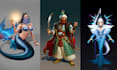 create dnd character design, concept art and illustration