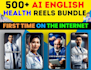 create 500 ai avatar health videos in english