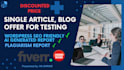 write SEO optimized articles and blogs