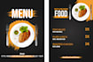 create modern restaurant menu, food menu, digital menu design