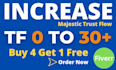 increase your site trust flow 30, increase majestic tf 30