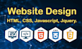 make a professional website using php, html, css, jquery etc