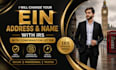 change your ein address and name with irs with confirmation letter