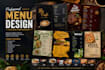 create modern menu, food flyer and menu board design