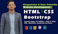 build a pixel perfect responsive website from your figma or PSD design