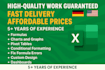 fix any of your excel problems fast and excellent