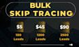do bulk skip tracing llc skip tracing and real estate lead generation