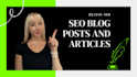 write high quality SEO blog posts and articles
