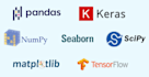 help you in pandas, numpy, seaborn, scikit learn and python