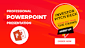 create and design business pitch deck and powerpoint pptx