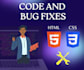 edit or fix HTML, CSS related code