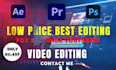 do professional youtube video editing with in 24 hours