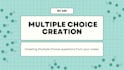 make custom multiple choice mcqs, true or false and more from pdf notes