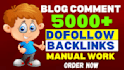 do 5000 high da dofollow blog comments backlinks SEO service