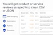 scrape data into clean CSV or json