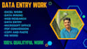 do data entry  and web research work