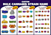create unique cannabis strain weed logo with 10, 20, 30 design