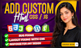 add custom HTML, CSS, and js code to shopify, squarespace, and wordpress website