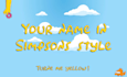 design your name in simpsons style