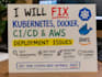 fix kubernetes docker ci cd, and AWS deployment issues