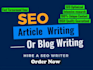 be SEO content writer for your blog, article, or website
