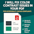 fix color contrast issue in your document