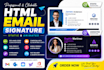 create custom HTML and animated email signature