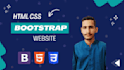 develop  responsive HTML CSS and bootstrap front end website