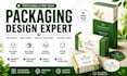 design minimalist box sleeve, belly band, product packaging and sticker labels
