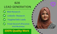targeted b2b lead generation, linkedin research and email list building