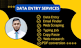 expert data entry operator, web research, web scraping, PDF conversion