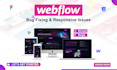 fix webflow website bugs, layout issues, and responsiveness