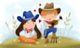 design beautiful children story book illustration