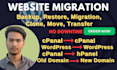 transfer, migrate, clone wordpress website to new domain or host