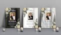 design funeral, obituary, tribute, memorial and church flyer