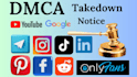 takedown harassing defaming report to tiktok,fb,yt,ig,reddit under dmca