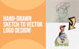 transform your hand drawn sketch into a stunning vector logo