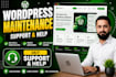 do wordpress website maintenance and wordpress support or help