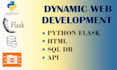 do dynamic web app development with python flask and sql database integration