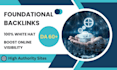 build foundation SEO backlinks high da white hat link building
